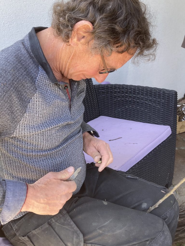 greffe à l'anglaise - un travail de précision à réaliser avec un greffoir bien aiguisé