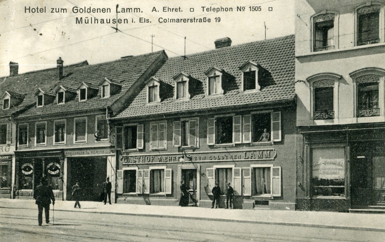 carte postale ancienne montrant le lieu où s'est tenue la première Ag de la fédération à Mulhouse en 1933